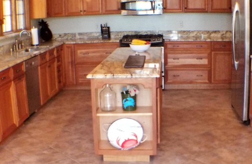 Lancaster House | Great home for holidays! Large kitchen, firepit & hot tub, beautiful water views