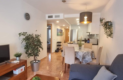 Vera Beach Apartment | Ground floor apartment with garden and private pool, 50 m from the beach, WIFI