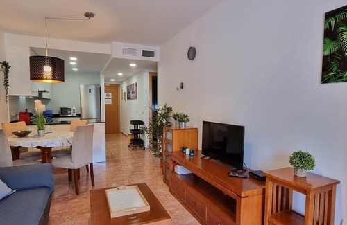Vera Beach Apartment | Ground floor apartment with garden and private pool, next to beach, WIFI