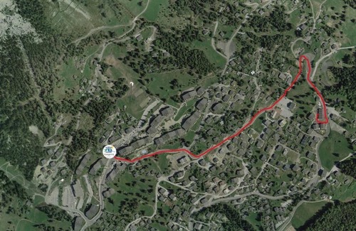 Anzere Ski Chalet | Ground floor: Terrace with table and chairs, hall with a big closet, bathroom with shower and WC, fu