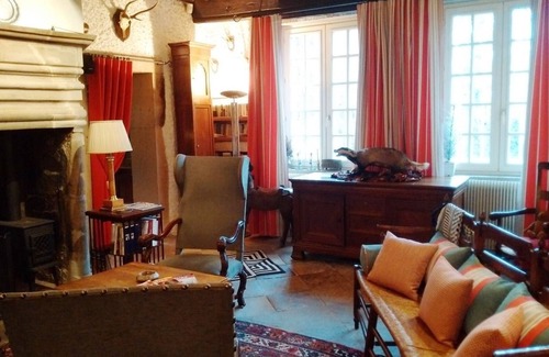 Aydoilles Bed & Breakfast | Guest room with private bathroom in a historic Priory