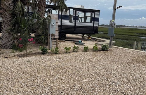 Keaton Beach RV Rental | Gulf front RV Site, hook up and step up , take a breath and enjoy the sunsets