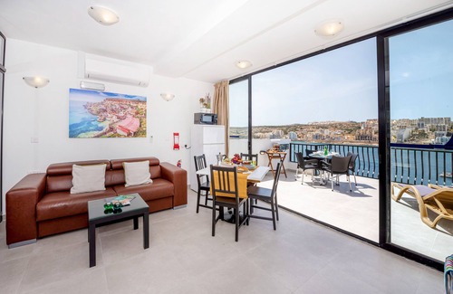 St. Paul's Bay Apartment | Harbour Lights Seafront Penthouse by Getaways Malta