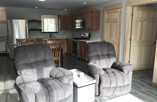 Carrabassett Valley Apartment | Head straight onto the bike trails from your driveway - no car needed!