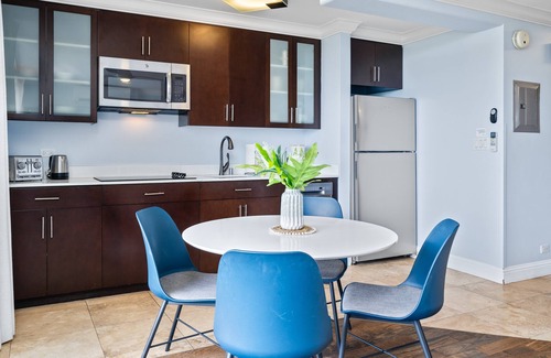 Waikiki Condo | Heart of Waikiki With Partial Ocean View! Washlet! AC, FREE Parking, Wi-Fi