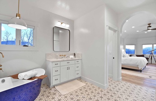 Lake Creek Estates House | Heber Luxury Chalet by InvitedHome | Fly Fishing, Hot Tub, Patios, Game Room