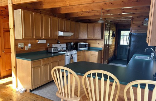 Franklin County Ski Chalet | High View Lodge, log chalet with unparalleled views of Western Maine Mountains