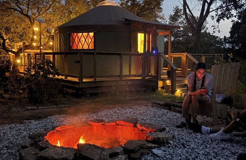 Gatesville Cabin | Hill Country Digital Detox Yurt, Rustic Hill Country Glamping