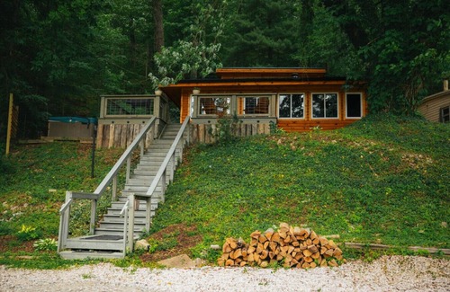 Martinsville Cabin | Hilltop Cabin, Lake, Hot tub