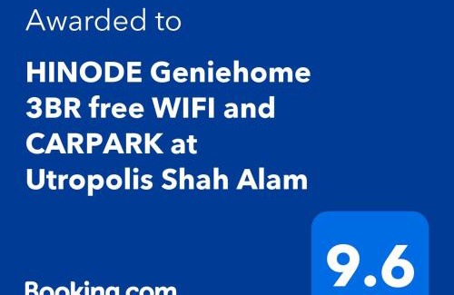Shah Alam Apartment | HINODE Geniehome 3BR free WIFI and CARPARK at Utropolis Shah Alam