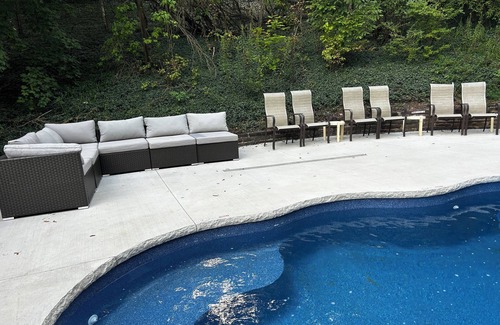 Everett House | Historic home, serene patio, hiking; Minutes from Bedford Springs! Heated POOL!