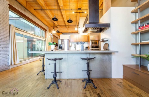 Downtown Edmonton Apartment | Historic J.D Loft | Near ICE District | UG Parking