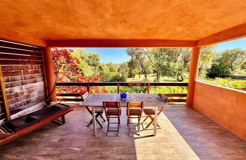 Monacia-d'Aullene House | HOUSE CASA ROSSA, F2, 37m2 + covered terrace 20m2, Clim, Wifi, parking.