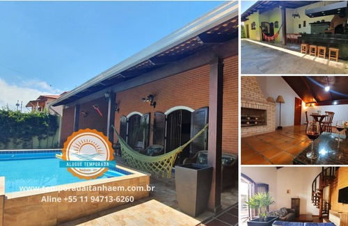 Raul Cury House | House with pool, 4 parking spaces, 3 bedrooms, 200 meters from the beach