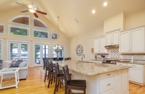 Macon House | Huge House /Huge Water! Big Sunroom, movie rm, 2level boathouse, outdoor kitch
