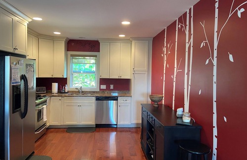 South Haven House | Huge, immaculate walk to beach home with bikes and fenced yard! Pets ok!