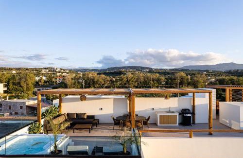 Adelianos Kampos Apartment | Isla Luxury Apartments - Private Rooftop with Hot tub - 100m from Beach