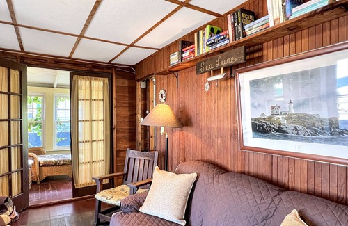 York Beach House | Ivy Cottage - Ocean Front! Rustic cottage steps away from Nubble Lighthouse and Long Sands Beach