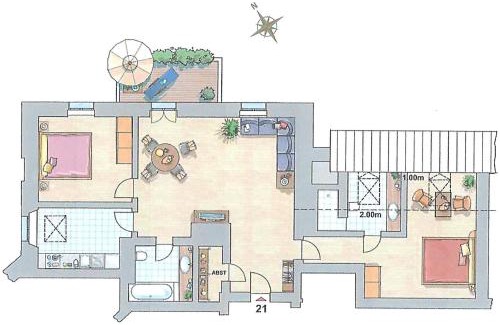 Hohen Niendorf Apartment | Jagdschloß zu Hohen Niendorf Fewo 21