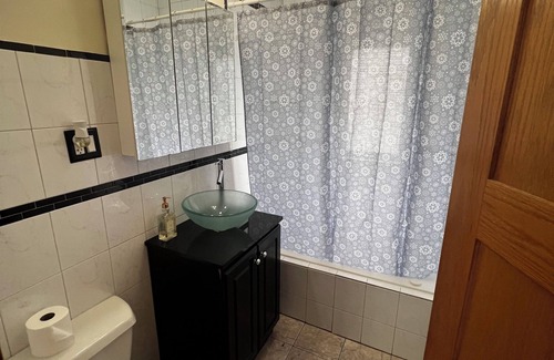 Irving Park Apartment | King Bed! Sleeps 8, WiFi, AC in vibrant Chicago one car garage parking