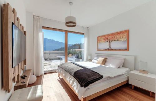 Laax Apartment | Laax Alpine Lodge by Quokka 360 - terrace with magnificent mountain views