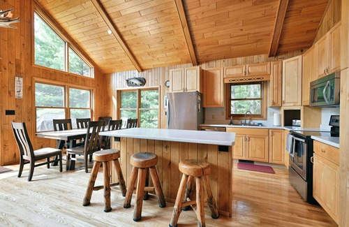 Clam Lake Cabin | Lakefront Cabin w/Pool Table+Waterfall: Northwoods Nostalgia + Modern Amenities