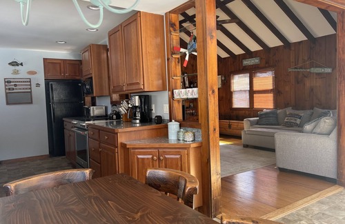 New Fairfield Cabin | Lakefront Cabin w/Dock, Fire Pit and Private Beach on Quiet Candlewood Lake Cove