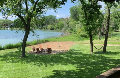 Powers Lake House | Lakefront compound w/private beach, next to Powers Lake on Lake Benedict