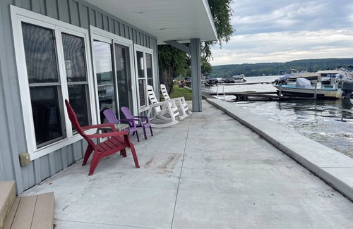 Castile House | Lakefront Cottage with Stunning Views. Boat available to rent with cottage!