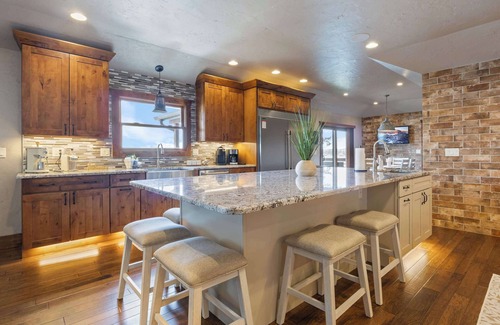 Sunrise Beach House | Lakefront Home with Private Pool and Dock! Close to the Cave with Huge Views!