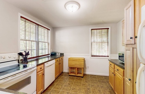 Mineral House | Lakefront with pool, hot tub, dock, SUPs, water carpet, billiards, foosball, gym