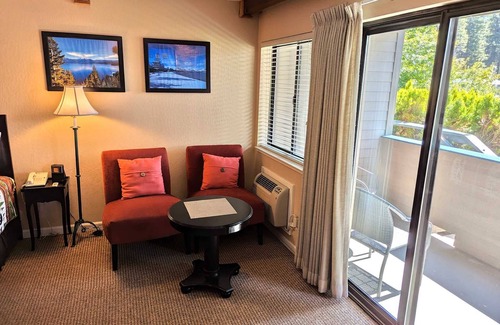 South Lake Tahoe Apartment | Lakeland Village - Private Beach - Large Studio - Pool View, King Bed, Full Kitchen