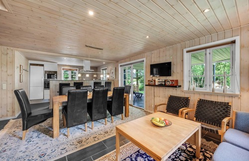 Skjern House | Large holiday home with large outdoor wilderness bath and activity room, only.