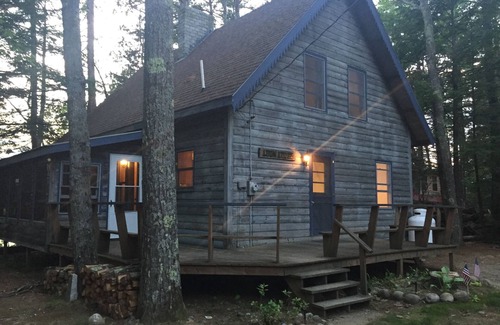 North Jay Cabin | Large Lake House with Private Beach, Dock, Canoe & Kayak