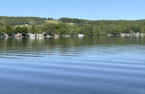 Bradford RV Rental | Large RV site with drive through on Lamoka Lake