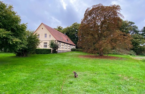 Borrentin Apartment | Large vacation apartment in an old pastorate with fireplace and garden