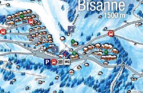 Bisanne 1500 Apartment | Les Saisies: 3 pièces cosy, 2 sdb, balcon, parking, 6 pers - FR-1-293-78