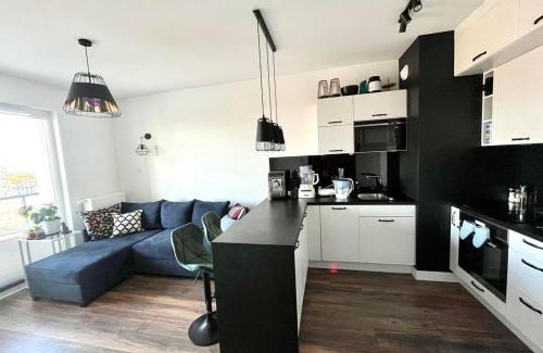 Nowy Port Apartment | Letnica Sypialnia & Salon - 2km do plaży