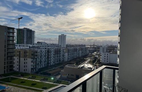 Nowy Port Apartment | Letnica Sypialnia & Salon - 2km do plaży