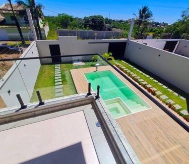 Nova Guarapari House | Linda Casa com Piscina Enseada Azul 3 Quartos