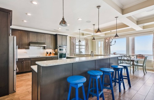 Cherry Grove Beach House | Living Beach 2, Luxury Oceanfront Home in Cherry Grove with Game Room and Pool