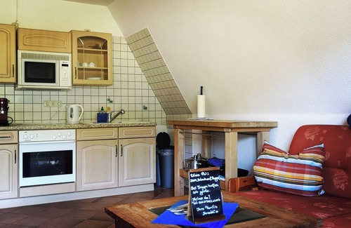 Lancken-Granitz Apartment | Living under "thatch" Family-friendly, dogs allowed, garden+large open space