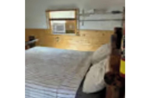 Tulelake RV Rental | Lodging 5, 2 twins, stove-top kitchen with necessities and hot water.