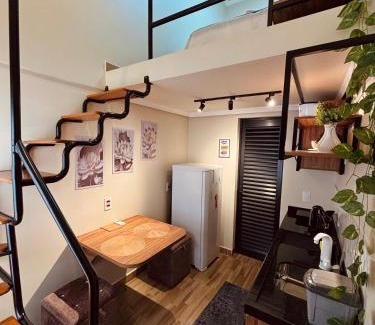 Santa Cruz Apartment | Loft novo, colchões com massagem, mobiliado e aconchegante