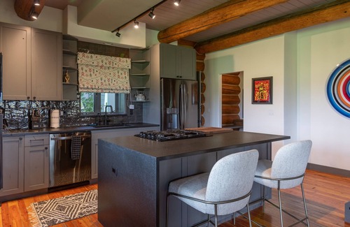 Victor House | Log Cabin Home in Victor! Magical Mountain Views.