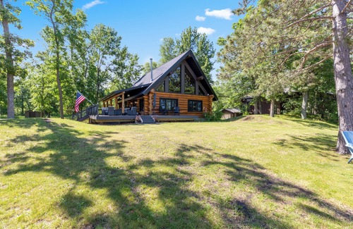 Fort Ripley Township Cabin | Log Cabin on Crow Wing Lake. Sunset views. Minutes from Brainerd.
