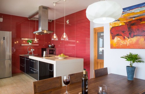 Los Canos de Meca Villa | Los Canos De Meca: Wonderful Villa located in front line beach, over a small cliff. Private garden and terrace with magnificent sea views. There is a private access to the beach below.