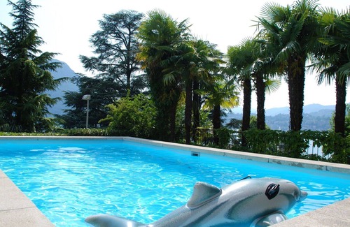 Castagnola Apartment | Lovely apartment for 2 people with WIFI, pool, TV, patio and panoramic view