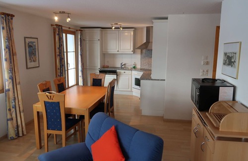 Riom-Parsonz Apartment | Lovely apartment for 8 guests with WIFI, TV, terrace, pets allowed, panoramic view and parking