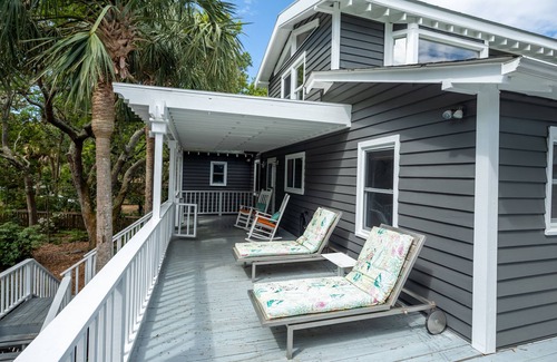 Folly Beach House | Lovely Home on Deep Water/Dock/Short walk to Beach/Pets Considered.